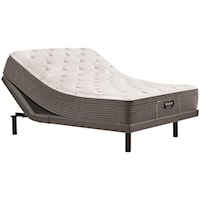 Twin Extra Long 13" Medium Euro Top Pocketed Coil Mattress and Simple Motion Adjustable Base