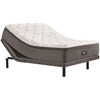 Twin Extra Long 14 3/4" Medium Pillow Top Pocketed Coil Mattress and Simple Motion Adjustable Base