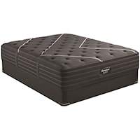Cal King 14 1/2" Coil on Coil Premium Mattress and BR Black 9" Foundation