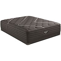 Queen 14 1/2" Coil on Coil Premium Mattress and BR Black 5" Low Profile Foundation