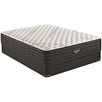 Full 13 3/4" Extra Firm Pocketed Coil Premium Mattress and BR Black 9" Foundation