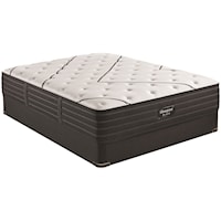 King 14" Plush Premium Pocketed Coil Mattress and BR Black 9" Foundation