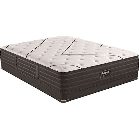 Queen 14" Plush Premium Pocketed Coil Mattress and 5" Low Profile Foundation