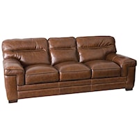 Casual Sofa with Wrap-Around Pillow Arms