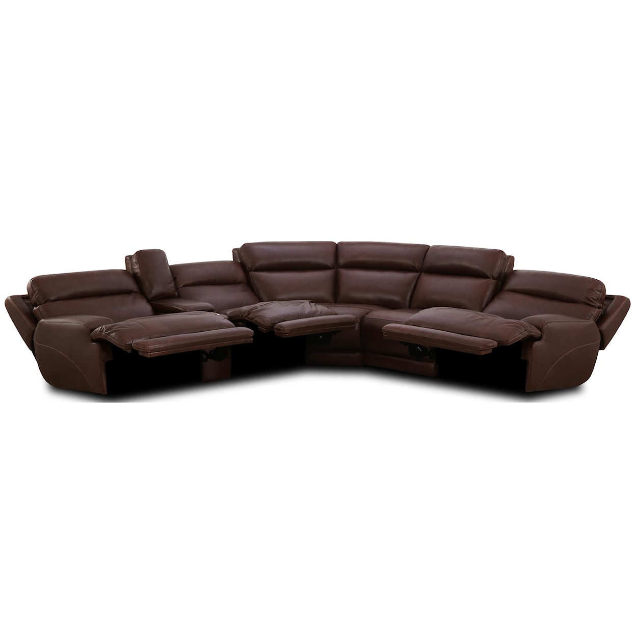 Simon Li Longhorn Reclining Leather Sectional