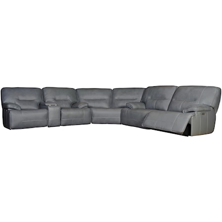Leathermatch Reclining Sectional