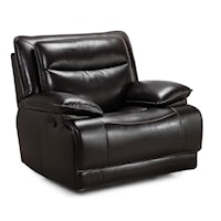 Casual Glider Recliner with Pillow Arms