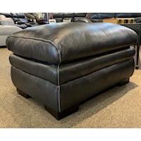 Stampede Leather Ottoman
