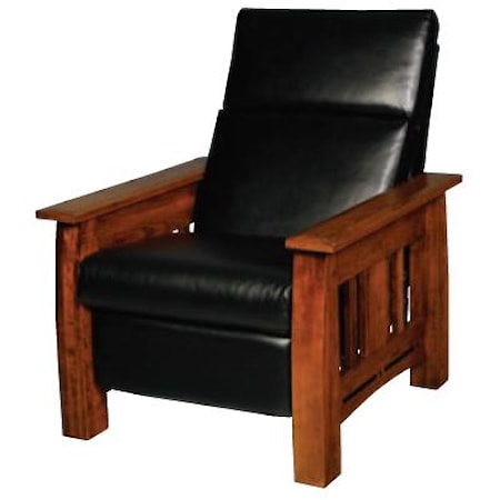 Mission Recliner with Walnut Inlay