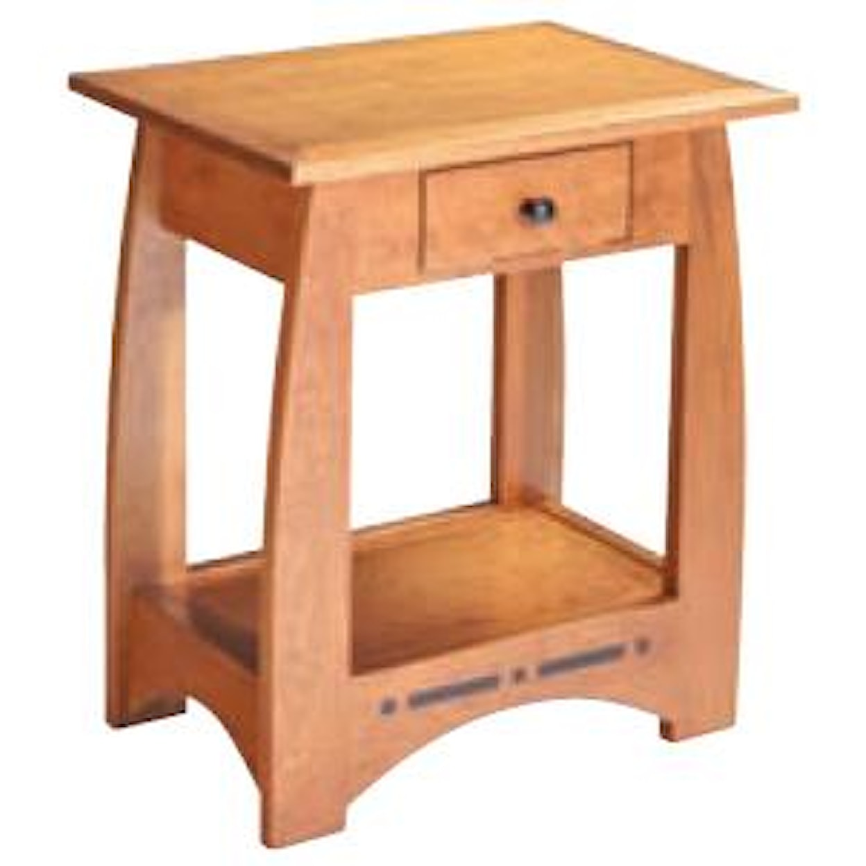 Simply Amish Aspen Bedside Table with Drawer