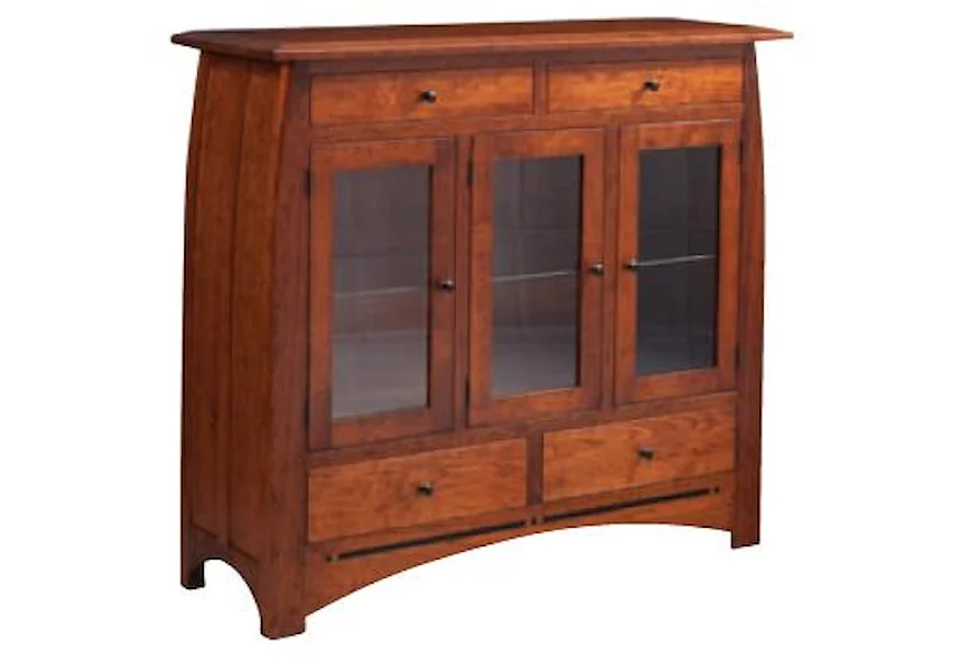 Aspen Dining Cabinet with Glass Doors by Simply Amish at Mueller Furniture