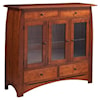 Simply Amish Aspen Dining Cabinet with Glass Doors
