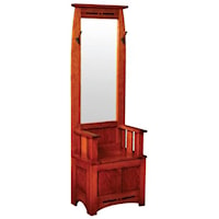 Hall Seat with Mirror and Hooks