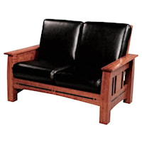 Mission Loveseat with Walnut Inlay