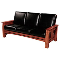 Mission Sofa with Walnut Inlay