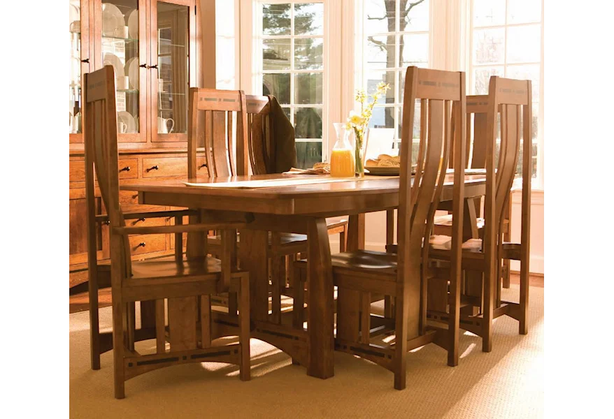 Aspen 7 Piece Aspen Table & Chair Set by Simply Amish at Mueller Furniture
