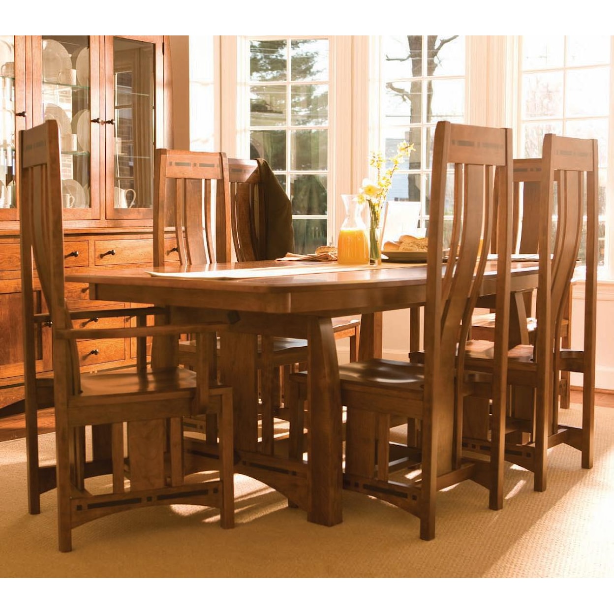 Simply Amish Aspen 7 Piece Aspen Table & Chair Set