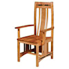 Simply Amish Aspen Wood Seat Aspen Chair with Lower Back