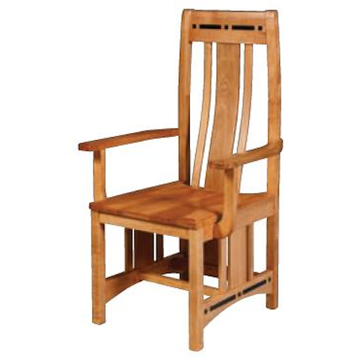 Simply Amish Aspen Wood Seat Aspen Chair with Lower Back