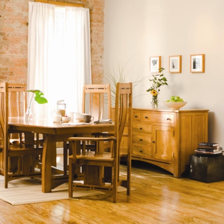 Wood Seat Aspen Arm Chair