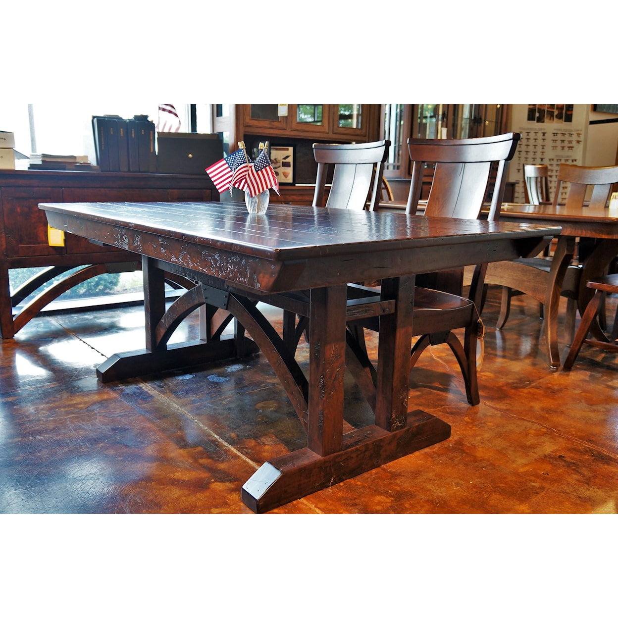 Simply Amish B and O Railroad Trestle Bridge Trestle Table