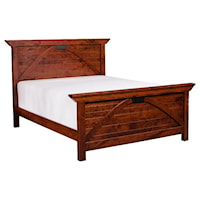 King Size Trestle Bridge Panel Bed