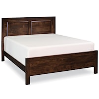 King Panel Bed with Block Feet