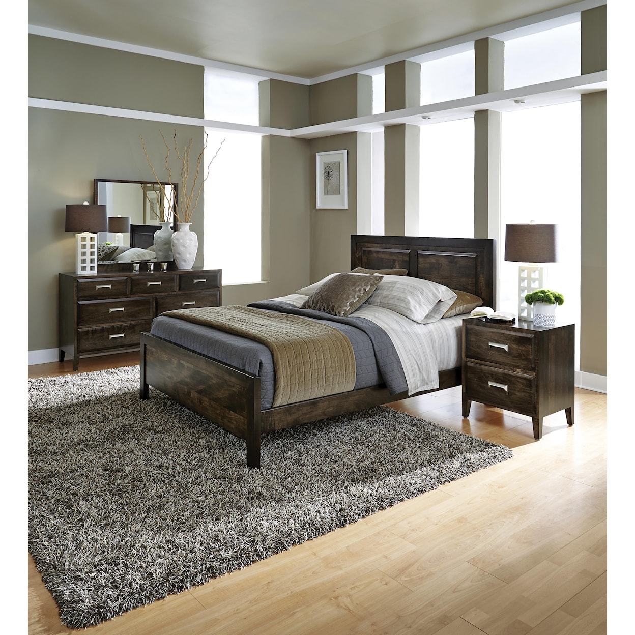 Simply Amish Beaumont SA Queen Panel Bed