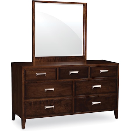 Dresser and Mirror Set