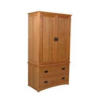 Prairie Mission Tall Armoire on Chest