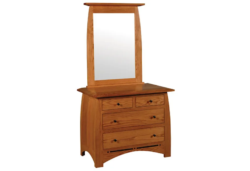 Aspen Short Chest and Beveled Mirror by Simply Amish at Mueller Furniture
