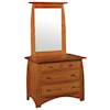Simply Amish Aspen Short Chest and Beveled Mirror
