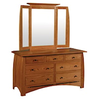 7-Drawer Dresser and Tri-View Beveled Mirror