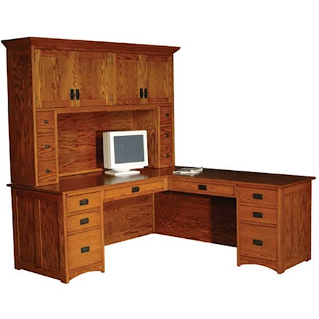 L-Shape Desk and Hutch