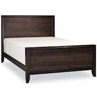 Queen Panel Bed with Block Feet