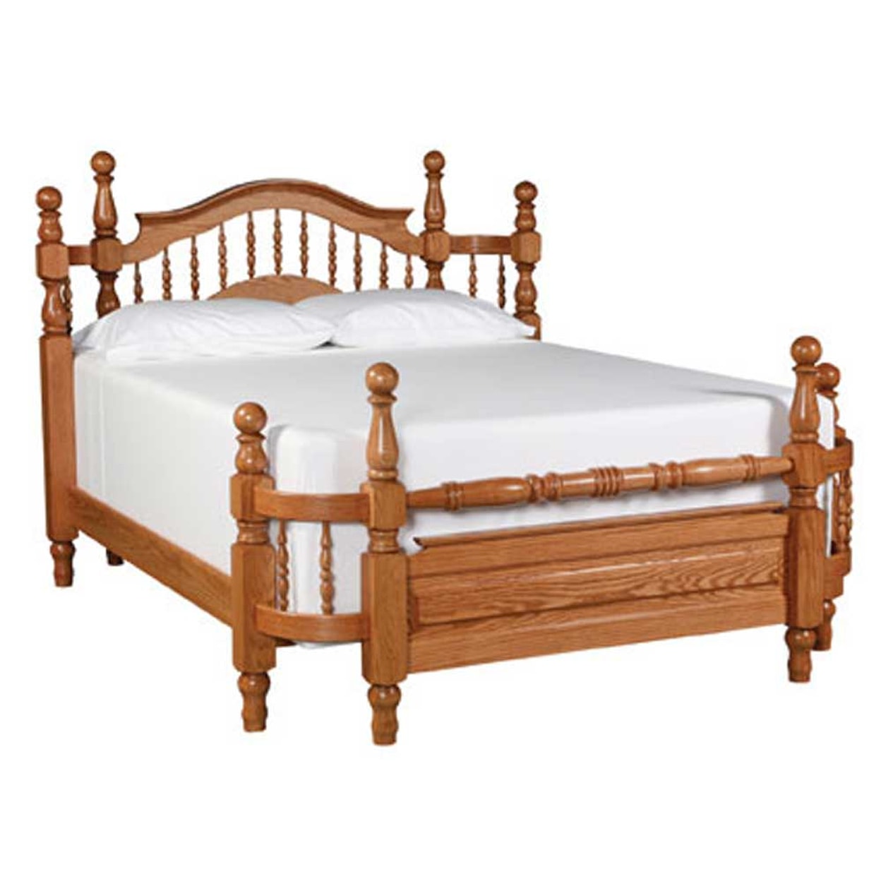 Simply Amish Country King Spindle Wrap Around Bed