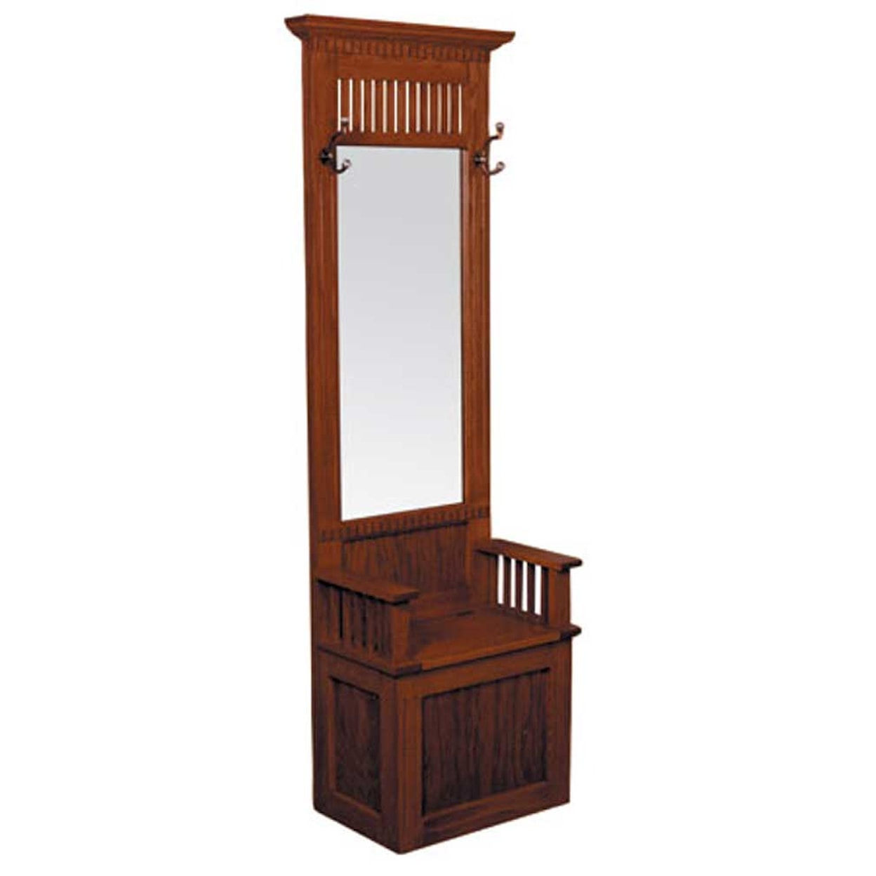 Simply Amish Mission Amish Hall Seat with Beveled Mirror