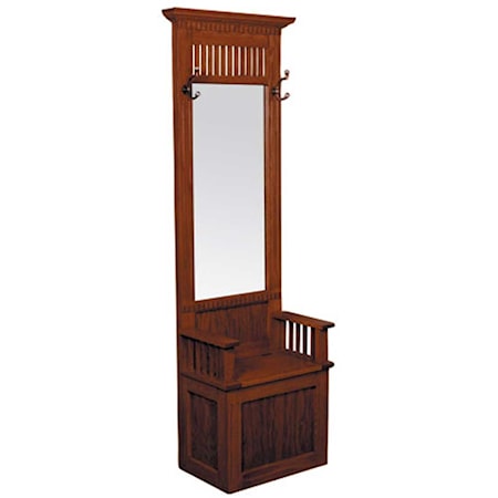 Hall Seat with Beveled Mirror