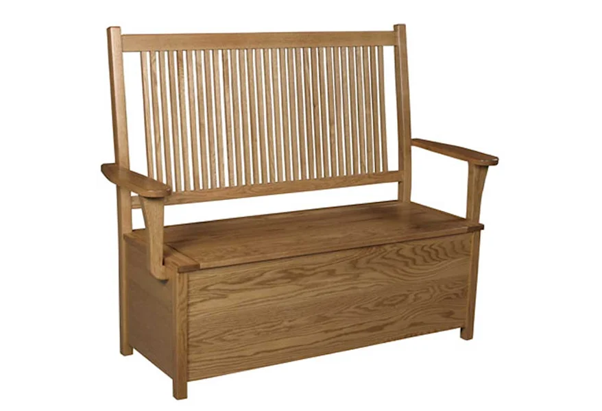 Prairie Mission Storage Bench by Simply Amish at Mueller Furniture