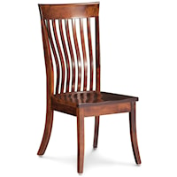 Side Chair with Curved Slat Back