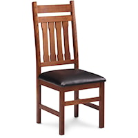 Franklin Side Chair w/ Leather Cushion Seat
