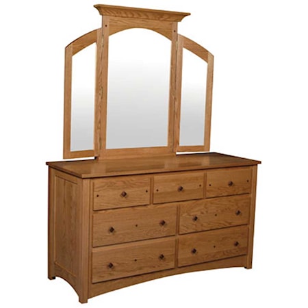 7-Drawer Dresser and Mirror