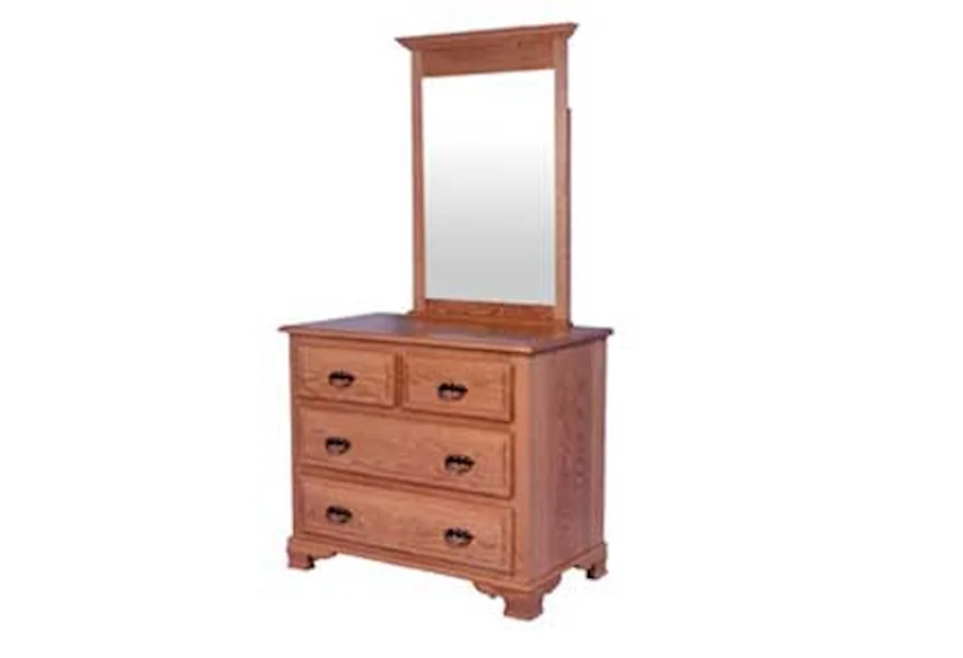 Classic Short Chest and Mirror by Simply Amish at Mueller Furniture