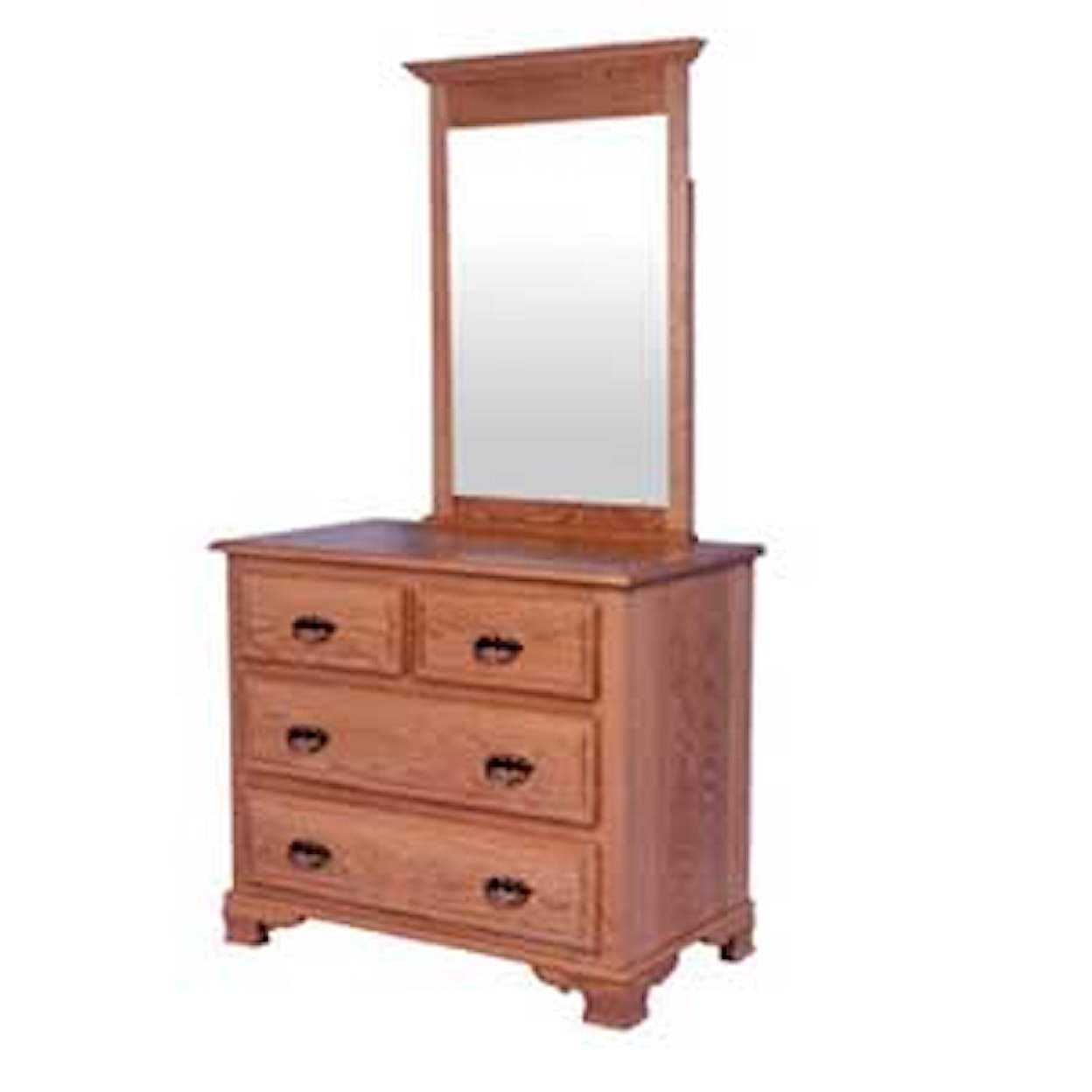 Simply Amish Classic Short Chest and Mirror