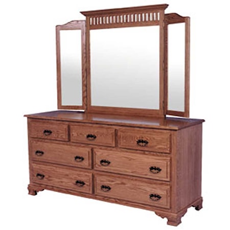 7 Drawer Dresser and Mirror
