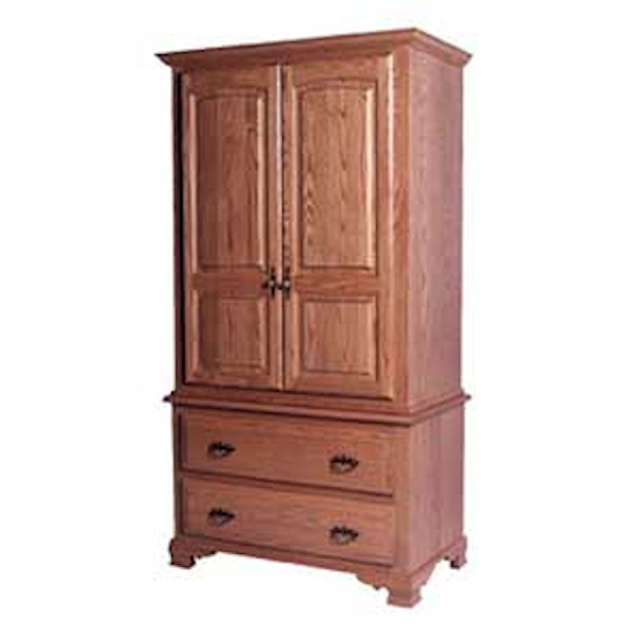 Simply Amish Classic Tall Armoire on Chest