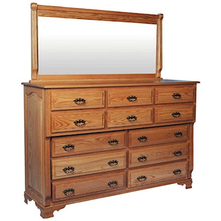 12-Drawer Bureau and Mirror