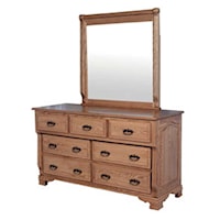 Heritage 7-Drawer Dresser and Mirror