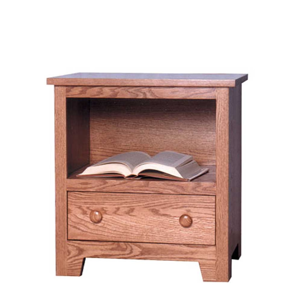 Simply Amish Shaker Amish Nightstand with Opening