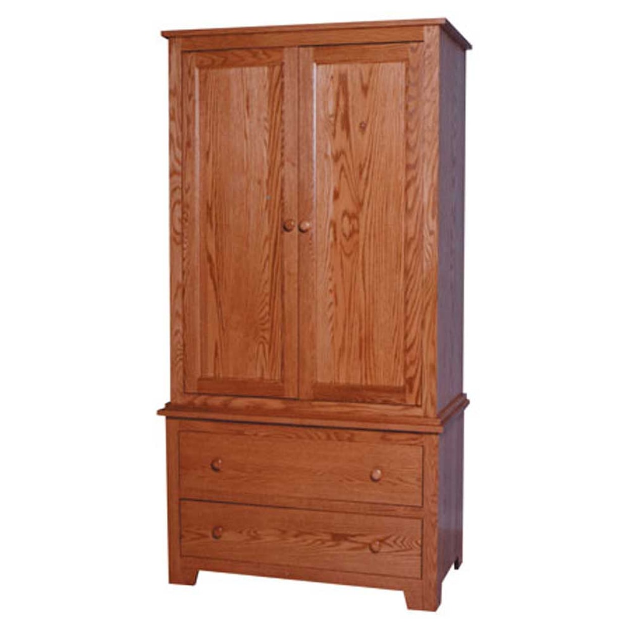 Simply Amish Shaker Amish Armoire on Chest